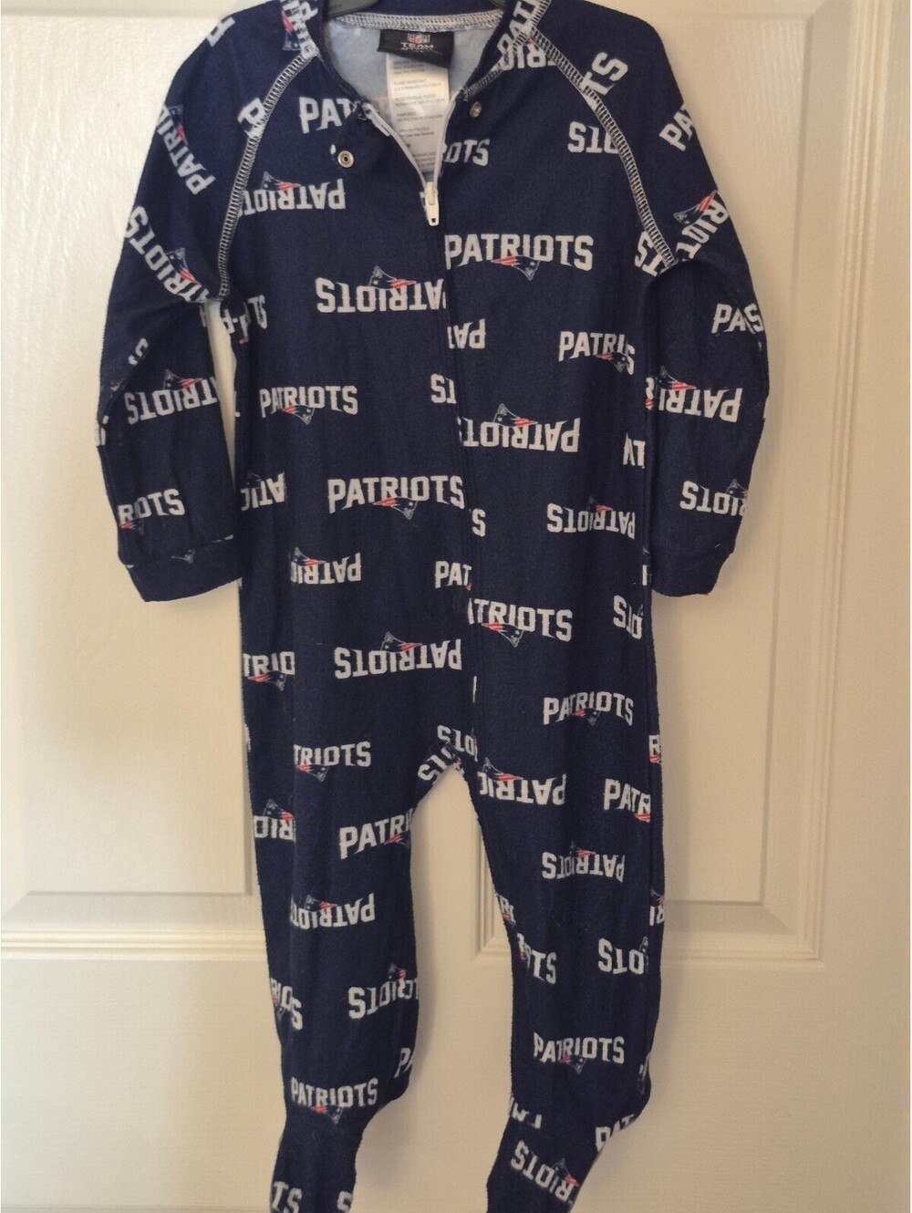 New England Patriots Infant Footed Pajama Sleeper